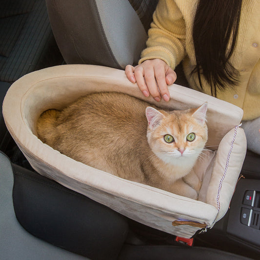 Furiers™ Cama de coche para perros y gatos – Asiento de Coche Antivuelco para Perros | Viajes Seguros y Confort