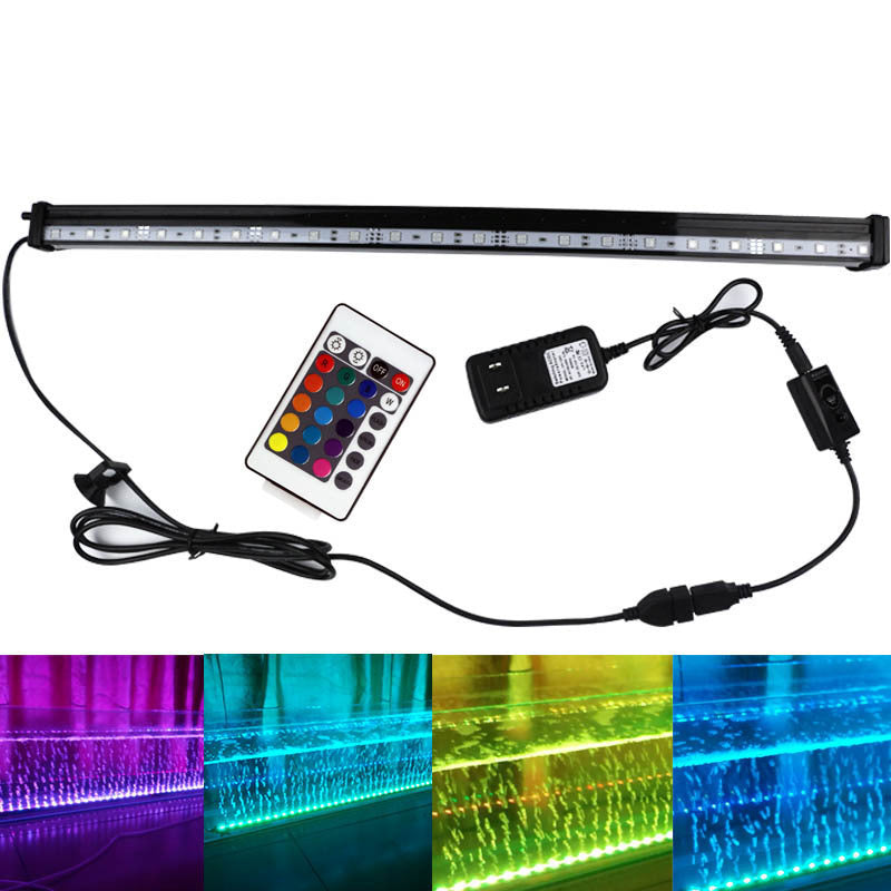 Luz LED Sumergible para Acuarios Furiers™ – Iluminación RGB con Burbujeo y Control Remoto